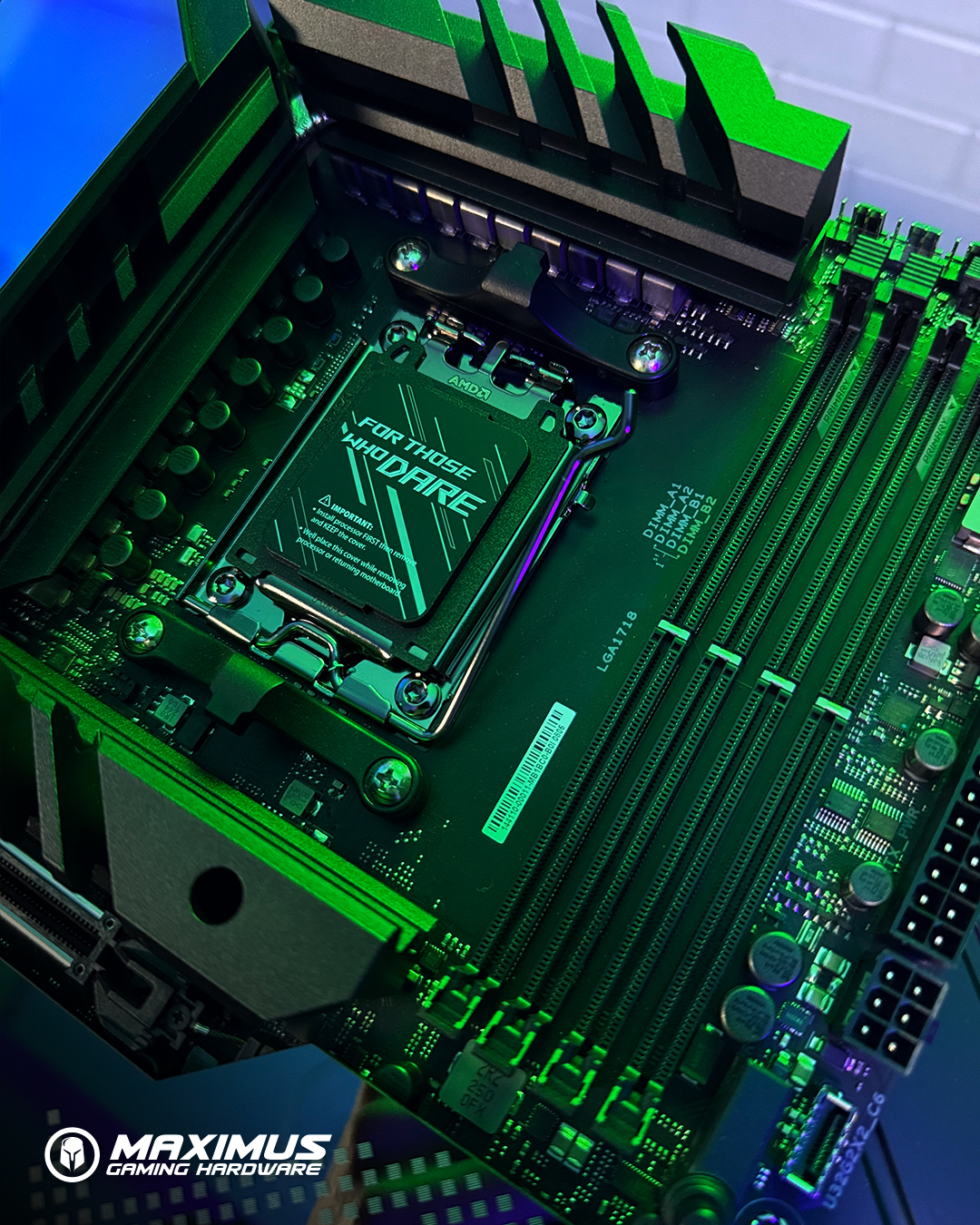 Componente gaming fotografiado en primer plano